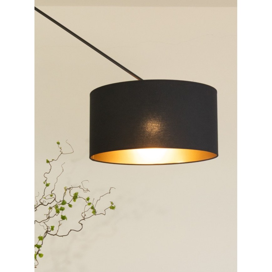 LED Podesivi luster na šipci GORTA 1xE27/60W/230V crna/zlatna