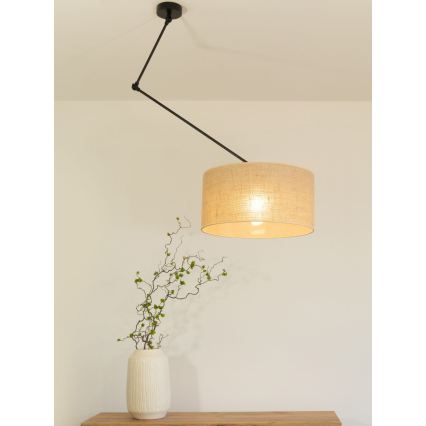 LED Podesivi luster na šipci GORTA 1xE27/60W/230V juta