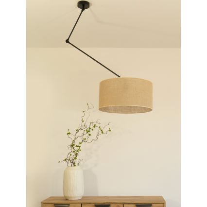 LED Podesivi luster na šipci GORTA 1xE27/60W/230V juta