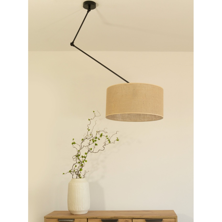 LED Podesivi luster na šipci GORTA 1xE27/60W/230V juta