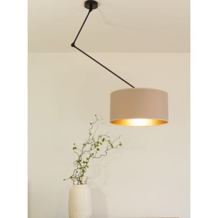 LED podesivi luster na štapu GORTA 1xE27/60W/230V bež/zlatna