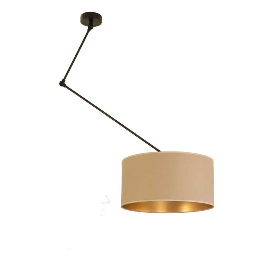 LED podesivi luster na štapu GORTA 1xE27/60W/230V bež/zlatna