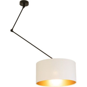 LED podesivi luster na štapu GORTA 1xE27/60W/230V bijela/zlatna