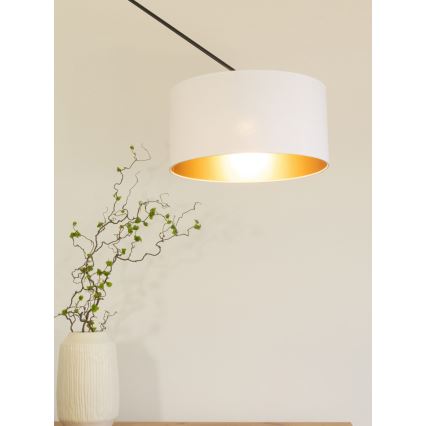 LED podesivi luster na štapu GORTA 1xE27/60W/230V bijela/zlatna