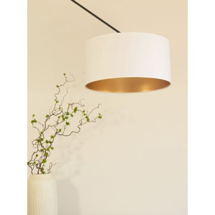 LED podesivi luster na štapu GORTA 1xE27/60W/230V bijela/zlatna