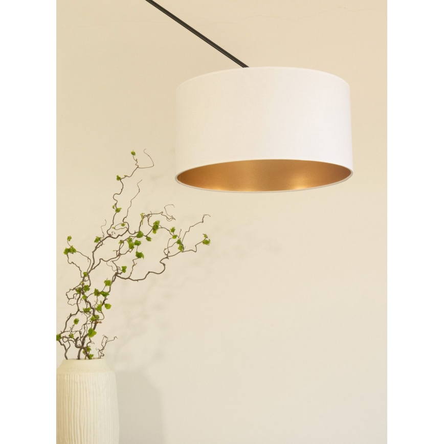 LED podesivi luster na štapu GORTA 1xE27/60W/230V bijela/zlatna