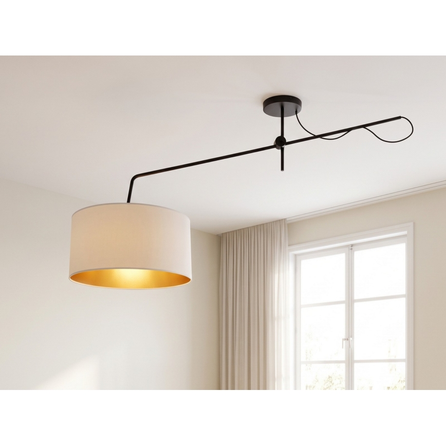 LED podesivi stropni luster VENICE 1xE27/60W/230V bež/zlatna