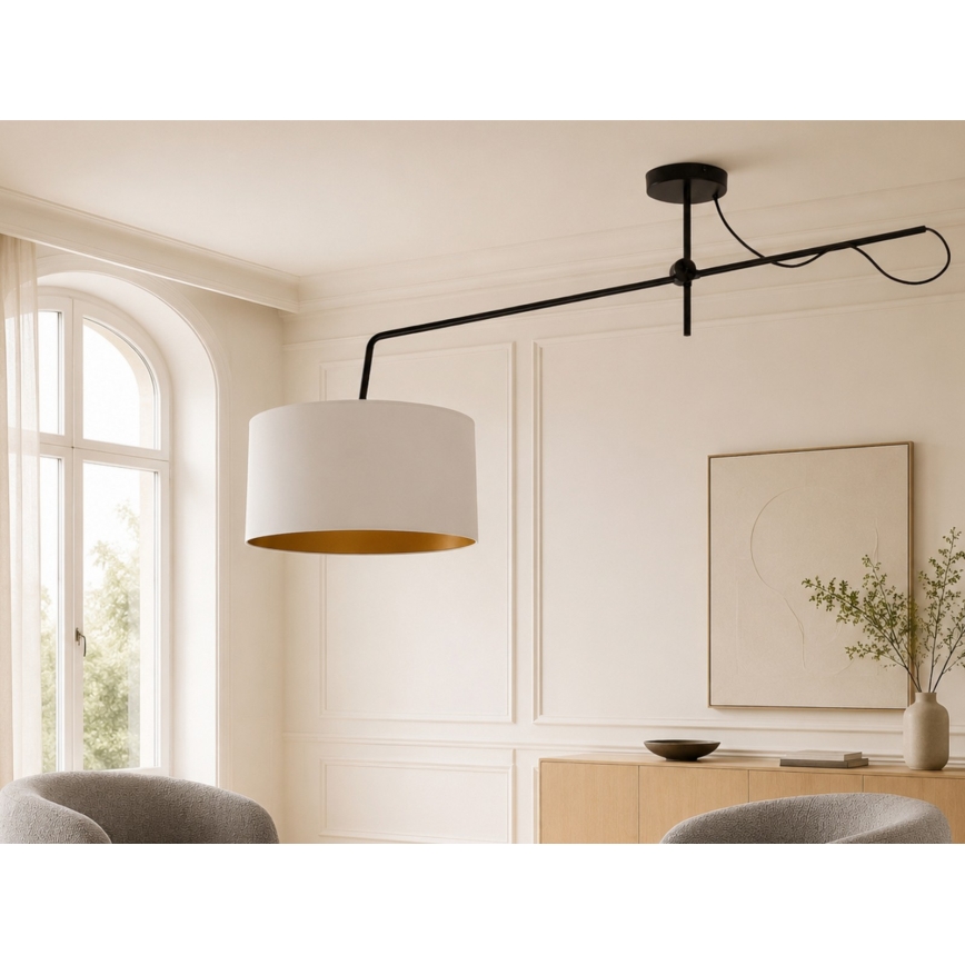 LED podesivi stropni luster VENICE 1xE27/60W/230V bijela/zlatna