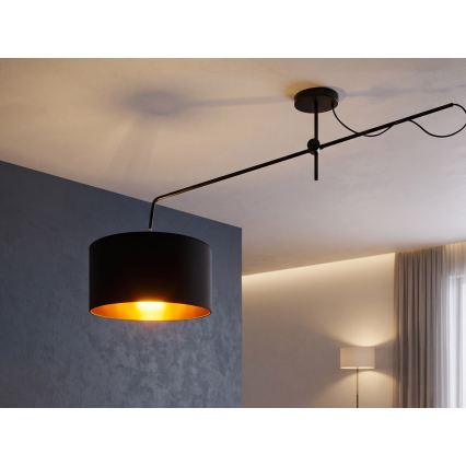 LED podesivi stropni luster VENICE 1xE27/60W/230V crna/zlatna