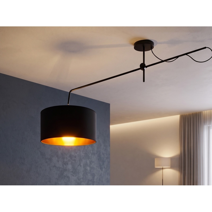 LED podesivi stropni luster VENICE 1xE27/60W/230V crna/zlatna
