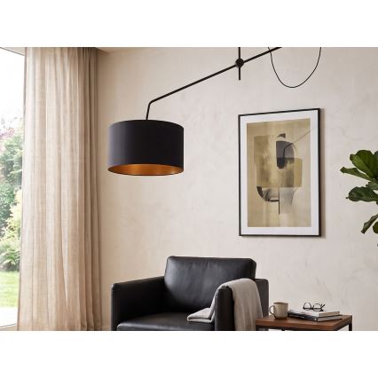 LED podesivi stropni luster VENICE 1xE27/60W/230V crna/zlatna