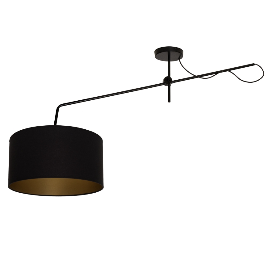 LED podesivi stropni luster VENICE 1xE27/60W/230V crna/zlatna