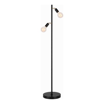 LED podna lampa 2xE27/7W/230V 2000K crna/zlatna