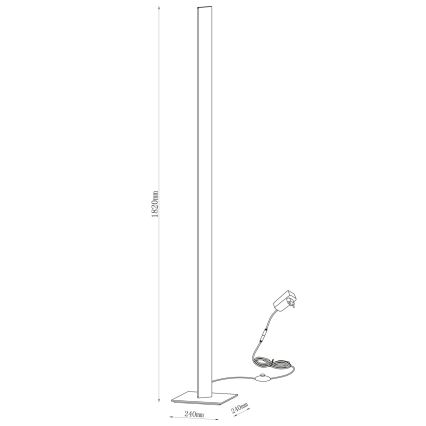 LED Podna lampa BERNADETTA LED/28W/230V 4000K crna