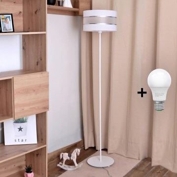 LED Podna lampa HELEN 1xE27/15W/230V bijela
