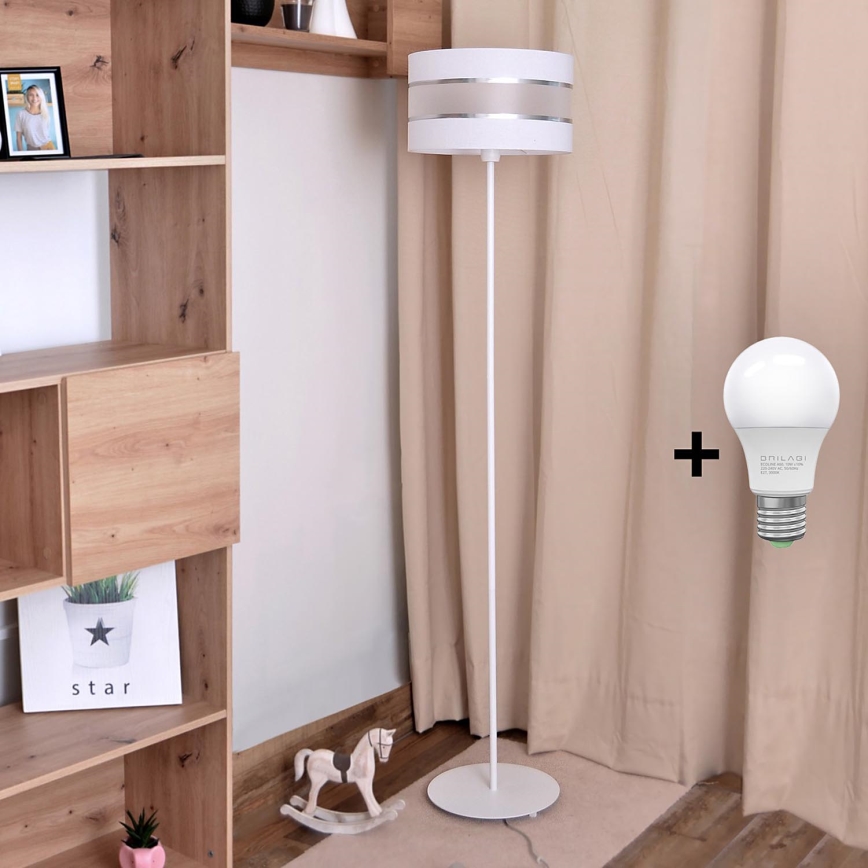 LED Podna lampa HELEN 1xE27/15W/230V bijela
