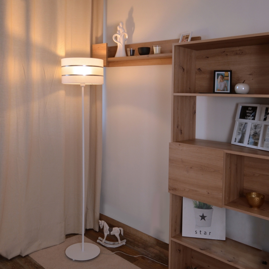 LED Podna lampa HELEN 1xE27/15W/230V bijela