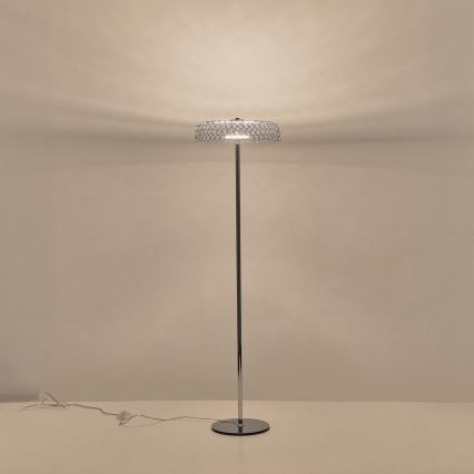 LED Podna lampa LED/10W/230V 3000K sjajni krom
