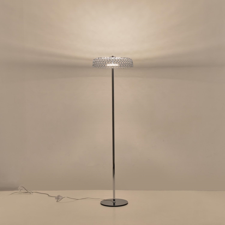 LED Podna lampa LED/10W/230V 3000K sjajni krom