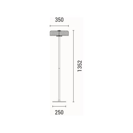 LED Podna lampa LED/10W/230V 3000K sjajni krom