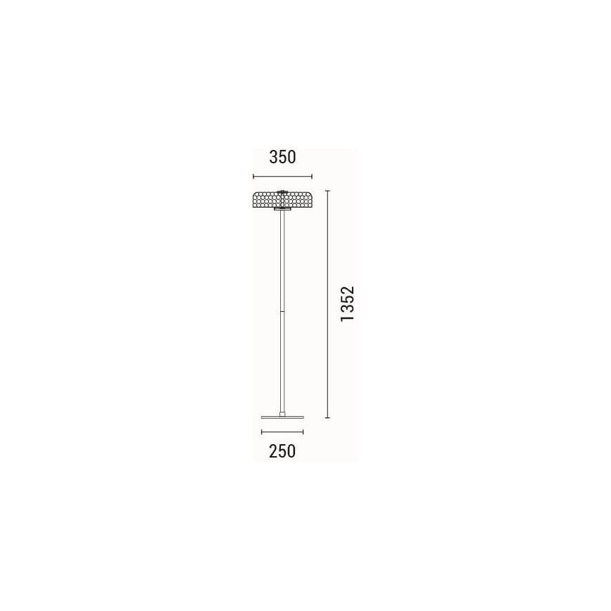 LED Podna lampa LED/10W/230V 3000K sjajni krom