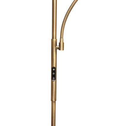 LED podna lampa NORA s mogućnošću prigušivanja LED/25W/230V 2200/3000/4000K + LED/5W 3000K zlatna + daljinski upravljač