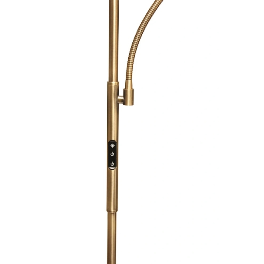 LED podna lampa NORA s mogućnošću prigušivanja LED/25W/230V 2200/3000/4000K + LED/5W 3000K zlatna + daljinski upravljač