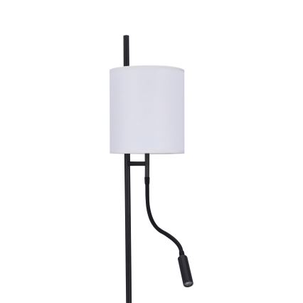 LED Podna lampa TOKYO 1xE27/40W/230V + LED/3W crna/bijela