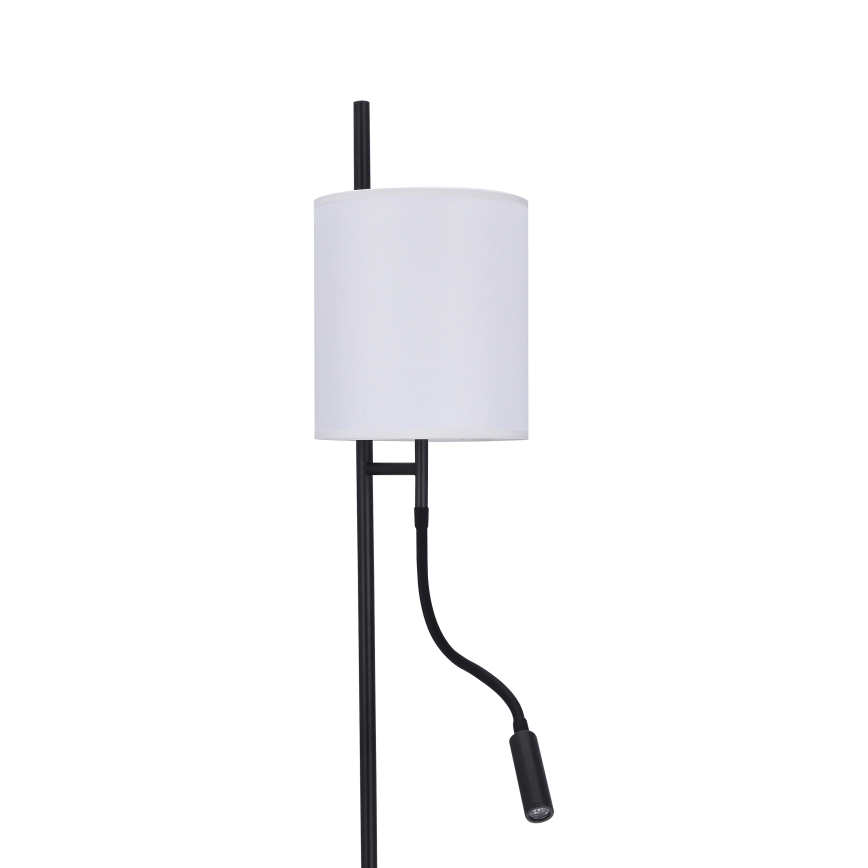 LED Podna lampa TOKYO 1xE27/40W/230V + LED/3W crna/bijela