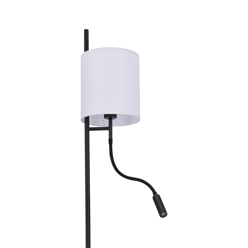 LED Podna lampa TOKYO 1xE27/40W/230V + LED/3W crna/bijela