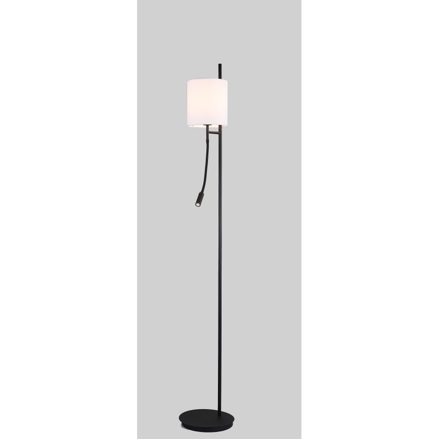 LED Podna lampa TOKYO 1xE27/40W/230V + LED/3W crna/bijela