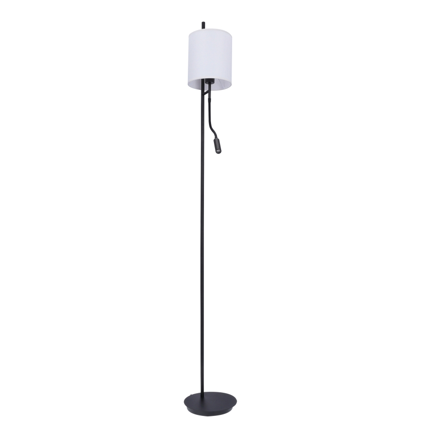 LED Podna lampa TOKYO 1xE27/40W/230V + LED/3W crna/bijela