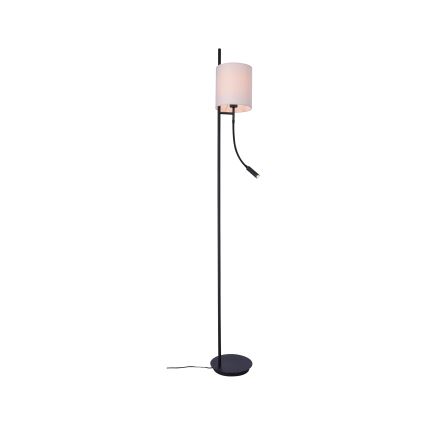 LED Podna lampa TOKYO 1xE27/40W/230V + LED/3W crna/bijela