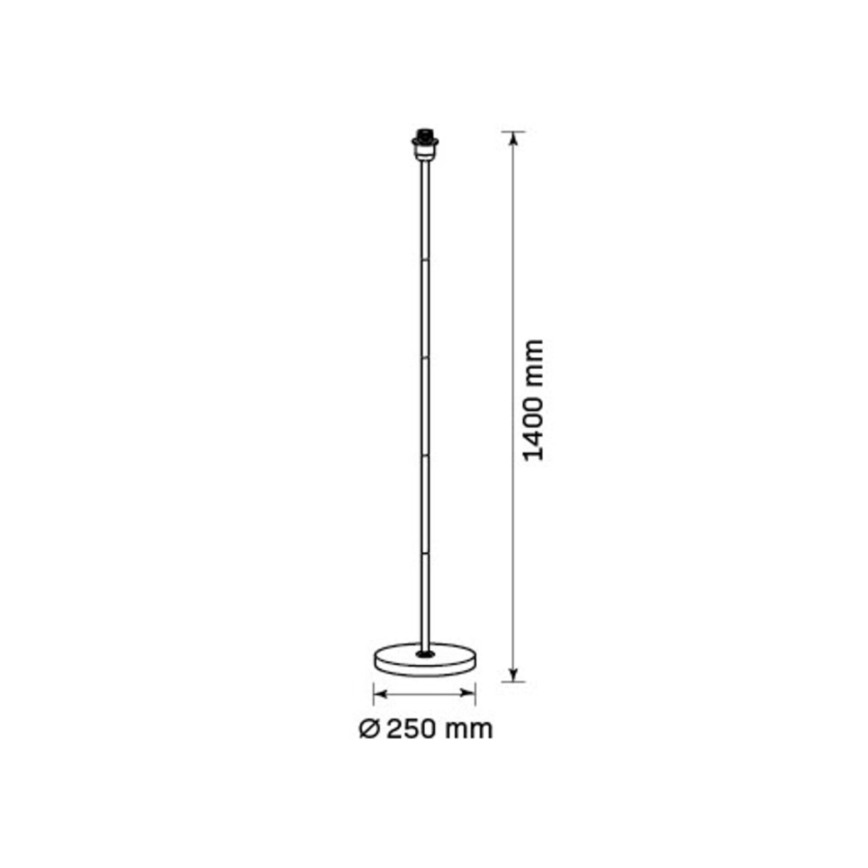 LED podna lampa TUNJA 1x E27/20W/230V, promjer 30 cm, zlatna/siva