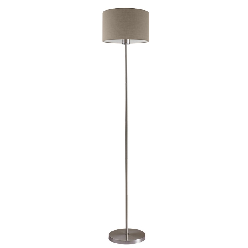 LED podna lampa TUNJA 1xE27/20W/230V Ø 30 cm matni krom/taupe