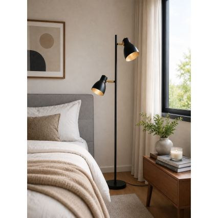 LED podna svjetiljka 1xE27/7W/230V 2700K crna