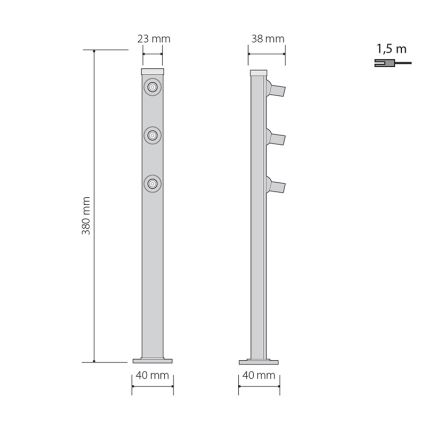 LED Stajaća lampa PICCO 3xLED/5,4W/500mA