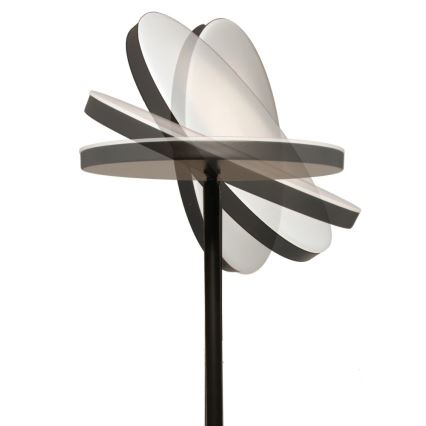 LED prigušiva podna lampa NORA LED/25W/230V 2200/3000/4000K + LED/5W 3000K crna + daljinski upravljač