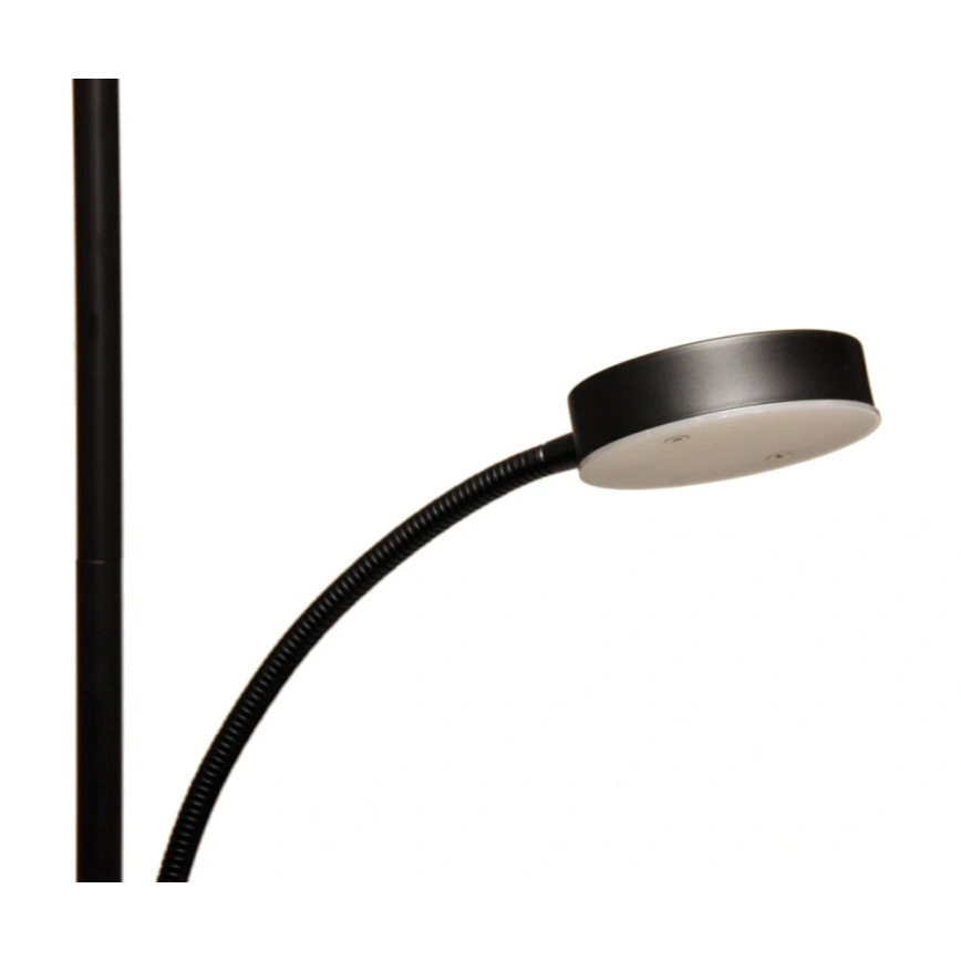 LED prigušiva podna lampa NORA LED/25W/230V 2200/3000/4000K + LED/5W 3000K crna + daljinski upravljač