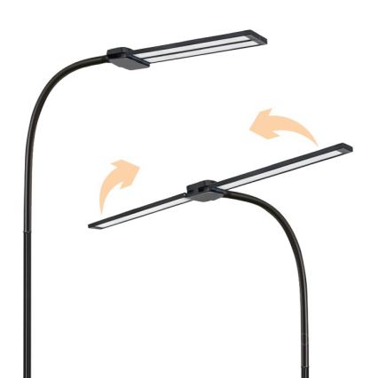 LED podna svjetiljka TEILO s mogućnošću prigušivanja LED/14W/230V 3000/4000/6000K crna