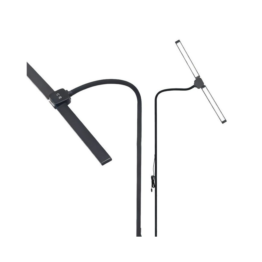LED podna svjetiljka TEILO s mogućnošću prigušivanja LED/14W/230V 3000/4000/6000K crna