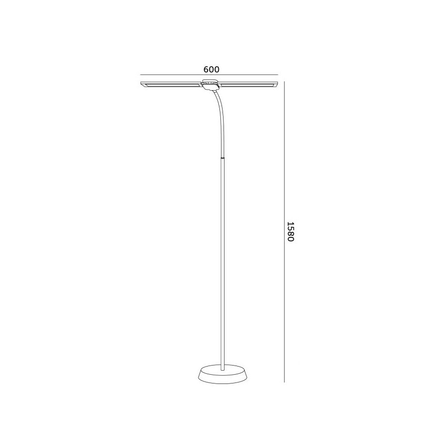 LED podna svjetiljka TEILO s mogućnošću prigušivanja LED/14W/230V 3000/4000/6000K crna
