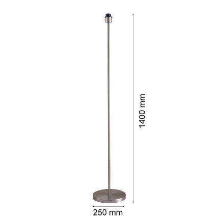 LED podna svjetiljka TUNJA 1xE27/20W/230V Ø 30 cm, matirani krom/siva