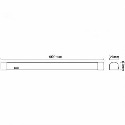 LED podpultno svjetlo LED/15W/230V 60 cm IP44 bijela