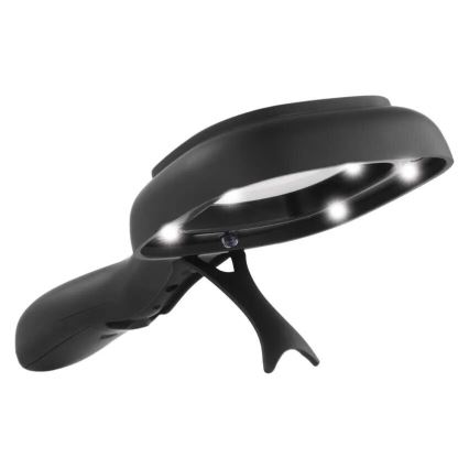 LED Povećalo 2,5xZOOM s pozadinskim osvjetljenjem i UV svjetlom LED/UV/2xAAA