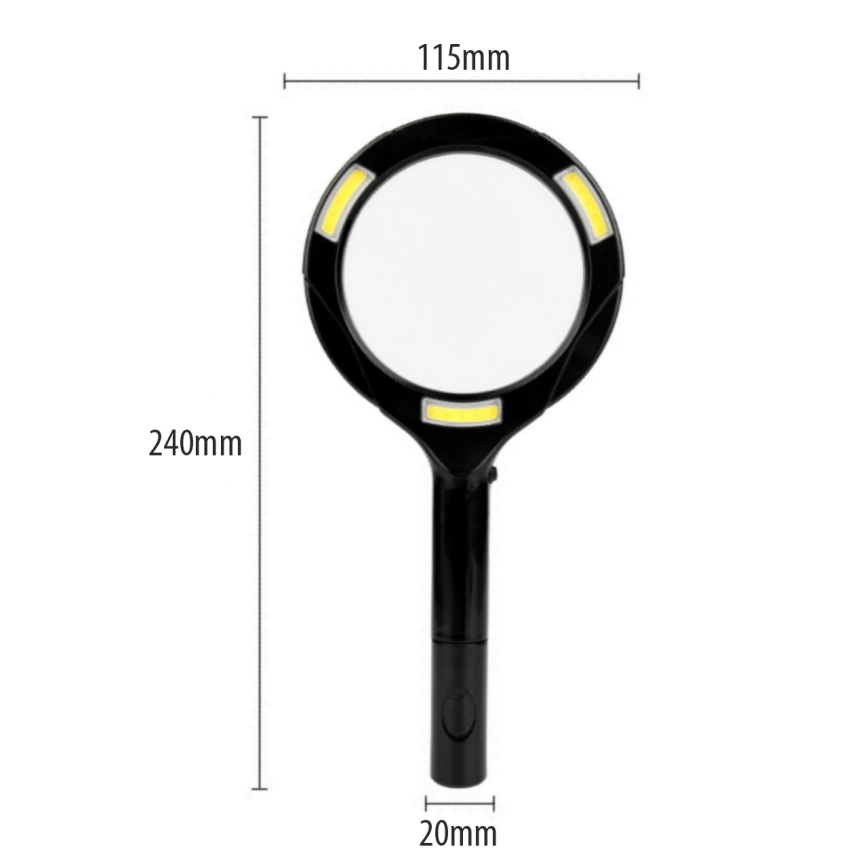 LED povećalo 3× zum s LED osvjetljenjem/3W/2xAA IP22