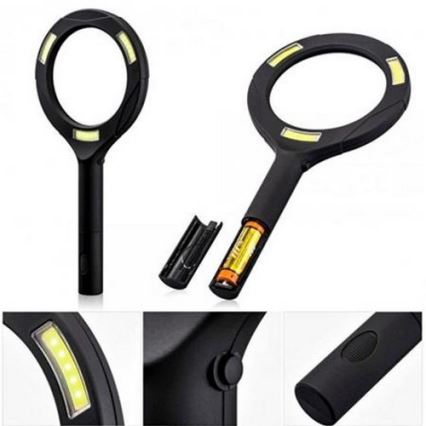 LED Povećalo 5×ZOOM s pozadinskim osvjetljenjem LED/3W/2xAA IP44