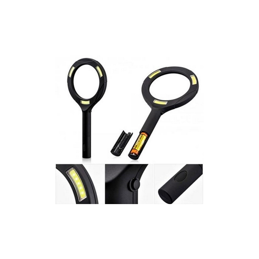 LED Povećalo 5×ZOOM s pozadinskim osvjetljenjem LED/3W/2xAA IP44