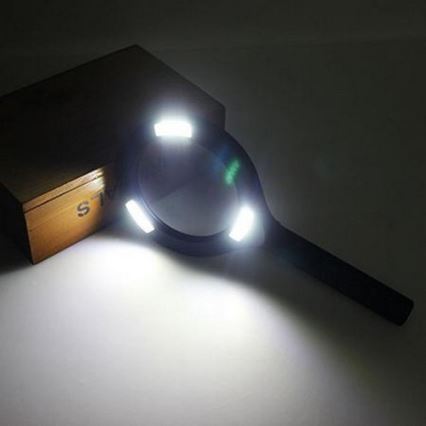 LED Povećalo 5×ZOOM s pozadinskim osvjetljenjem LED/3W/2xAA IP44