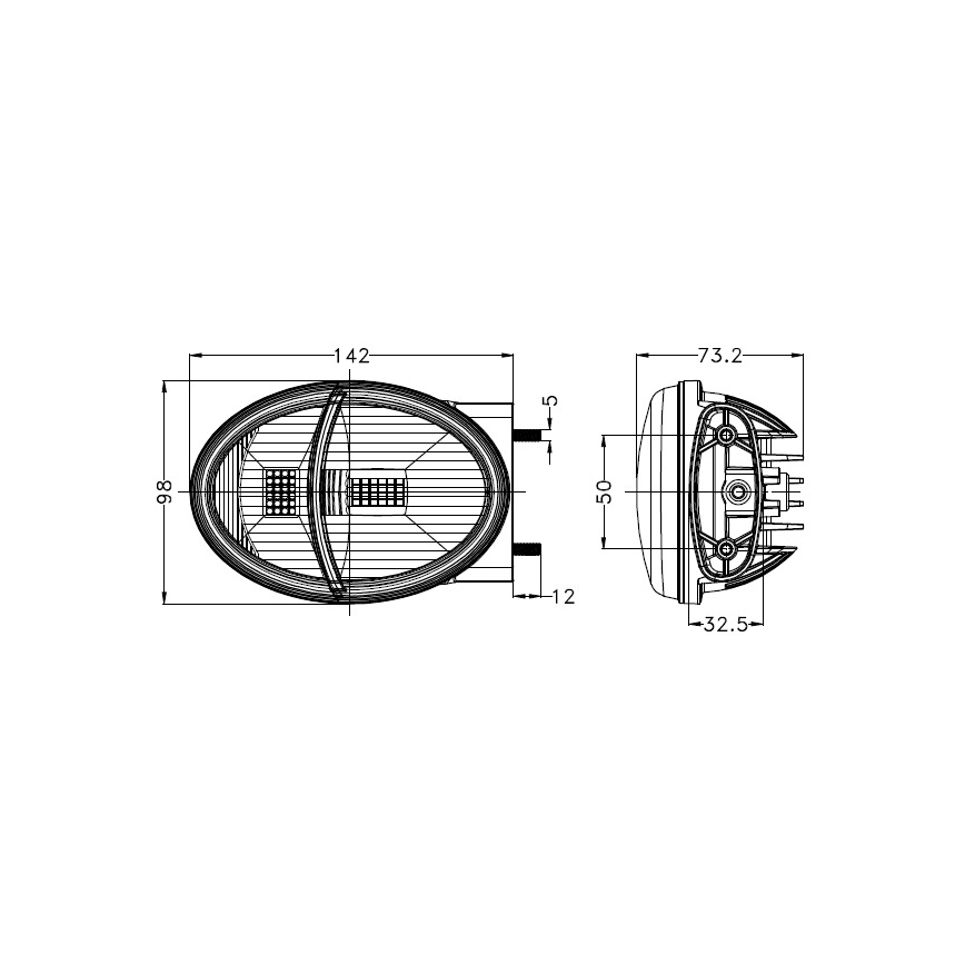 LED Prednje svjetlo za traktor LED/102W/10-30V IP69 5700K pravokutni